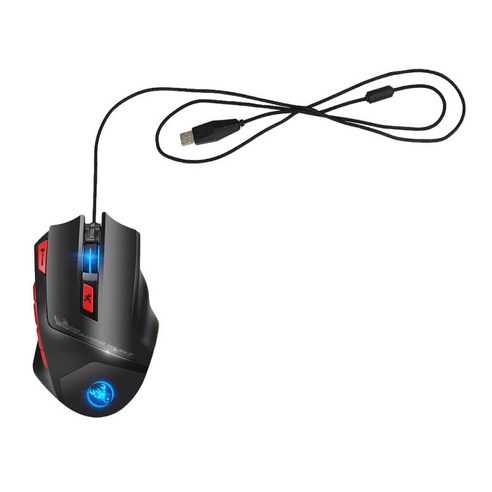 유선 기계식 매크로 정의 게임용 마우스 조정 가능한 Dpi Max. 6000dpi 9액트 USB 광학 LED 마우스, 132x86x42mm, 플라스틱, 멀티 컬러