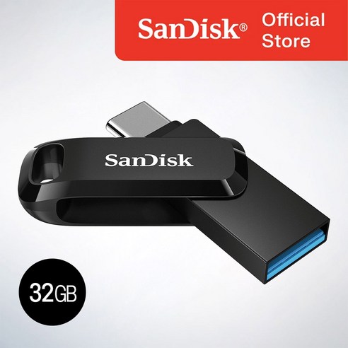 샌디스크 USB 메모리 Ultra Dual Go 울트라 듀얼 고 Type-C OTG USB 3.1 SDDDC3 32GB, 1개