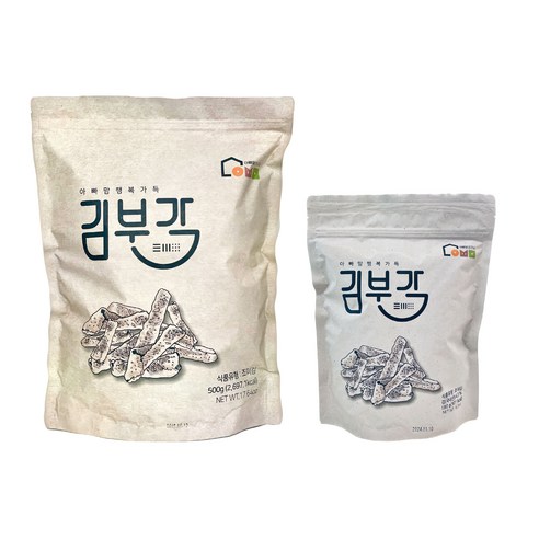 아빠맘 행복가득 김부각180g (대용량)500g 1봉 바삭한식감 영양간식, 1개, 180g