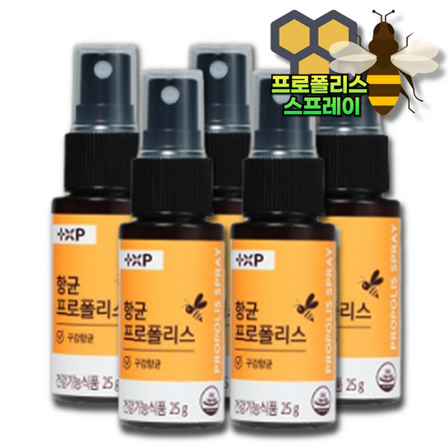 구강 내 면역력 높이는 프로폴리스스프레이 영양제, 25g, 5개