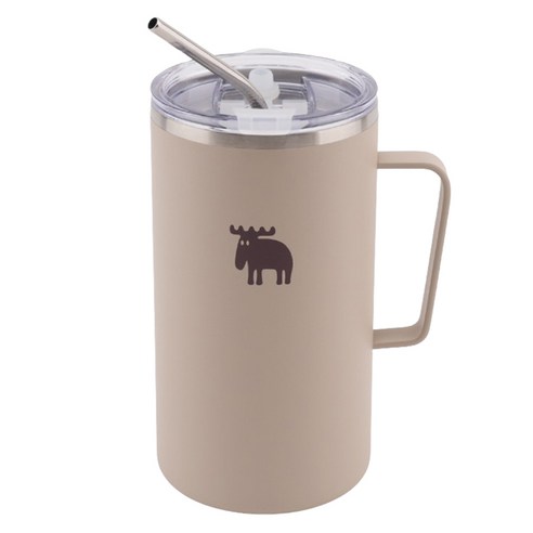 MOZ 스웨덴 316 스텐 진공 머그컵 스텐머그컵 보온머그컵 보온컵, 오트밀베이지, 610ml, 1개