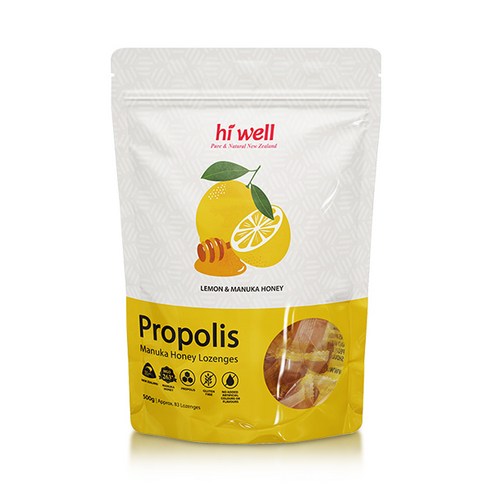 하이웰 프로폴리스 레몬 마누카 허니 로젠지 캔디, 500g, 1개