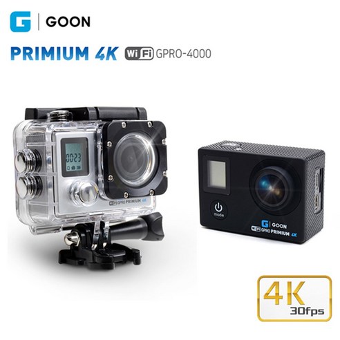 지군 GPRO-4000 초고해상도 4K 프리미엄액션캠 자전거카메라 32G메모리 제공, 블랙