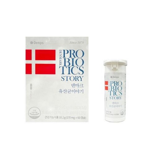 덴프스 덴마크 유산균이야기 170mg x 60캡슐 sbr 396003, 덴프스 덴마크 유산균이야기 170mg x 60캡, 1개