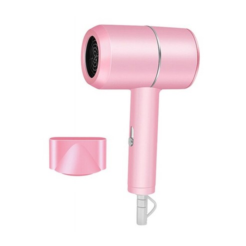 스마트 헤어 드라이어 CKI 여행용 접이식 헤어 드라이기 CKI-D163 1000W, 바닐라색 12 전기 헤어 드라이어 휴대용 충전식 빠른 건조 저소음 냉온 바람 건조기 스마트 유선 여행 살롱 헤어 드라이어 F40, 분홍색