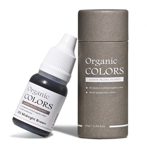 래쉬몬스터 오가닉 수지엠보 색소 아이라인 입술반영구 눈썹문신 스킨커버 10ml, 1개, [엠보 수지] 201 미드나잇 브라운