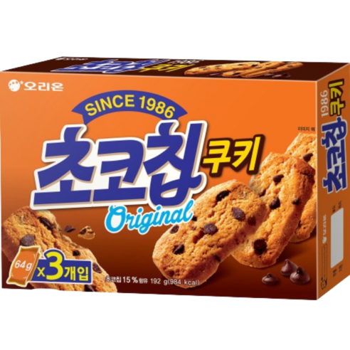 오리온 초코칩 쿠키, 192g, 2개