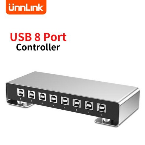 KVM스위치 모니터 선택기 컨트롤러 워크스테이션용 동기 PC Unnlink 포트 테이블 마우스 컨트롤 8 USB 컴퓨터 KM 1 세트 키보드 노트북-78, 1) 8 Port Controller