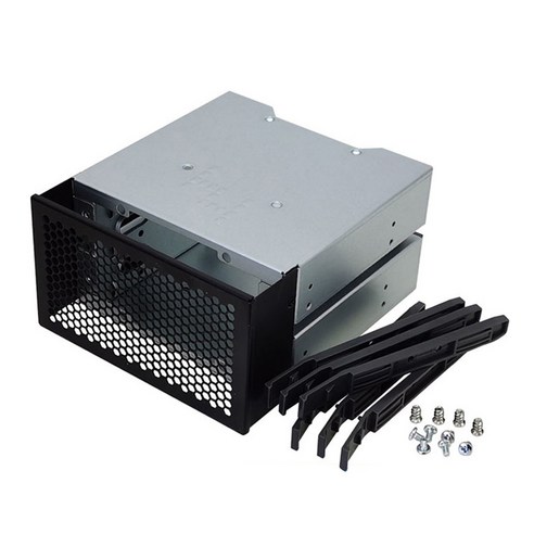 GHSHOP 3 베이 3.5 HDD 하드 드라이브 케이지 랙 SAS SATA 하드 드라이브 디스크 트레이 캐디, 170 x 146 x 85mm, 은, 알루미늄 합금 das2bay Best Top5