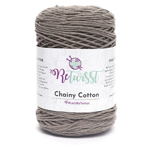 삼남뜨개실 리트위스트 체이니코튼 250g 10+1 면사 면실 혼방실 가방실 사계절실, ReTwisst Chainy Cotton, 7512 그레이체리핑크