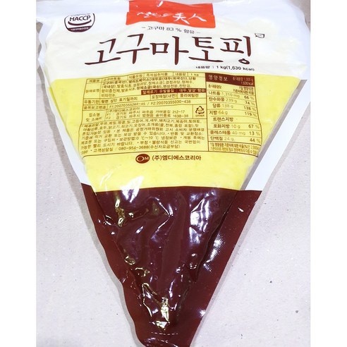 대용량 고구마 무스 1000g 샐러드 토핑 필링 업소용, 1개