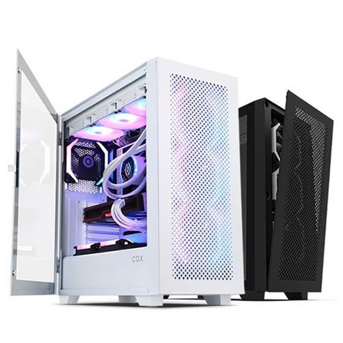 한성컴퓨터 인텔 i5 14400 RTX4070 Ti SUPER 32GB+512GB 슈컴 조립PC 게이밍 데스크탑 조립컴퓨터, 블랙