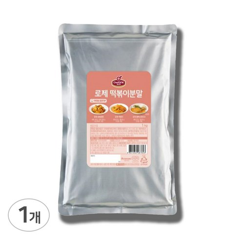 대상 쉐프원 로제 떡볶이 분말 1kg, 1개 
가루/조미료/오일