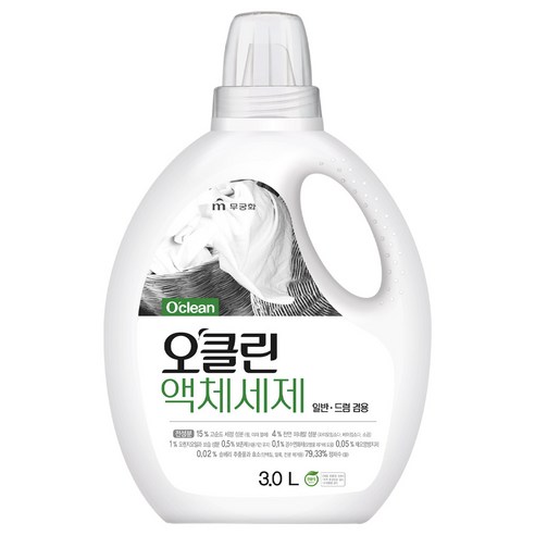 무궁화 오클린 액체세제, 3L, 2개