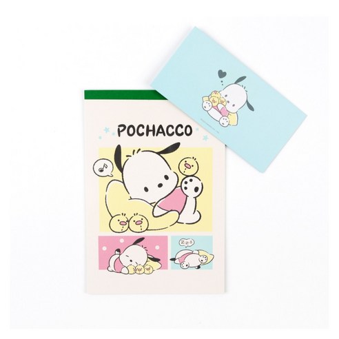 산리오 캐릭터즈 편지지 편지봉투, 3개, 포차코