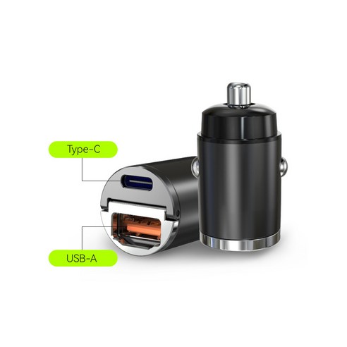 라온 45W 2포트 USB Type-C PD PPS 퀵차지 초고속 스마트폰 핸드폰 차량용 충전기
