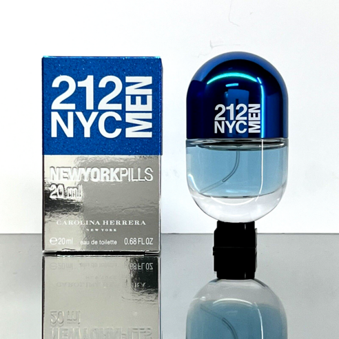 212 NYC Men Cologne by Carolina Herrera 20ml-0.68oz EDT SPR -NY PILL Edit- BE18 814161, 1개