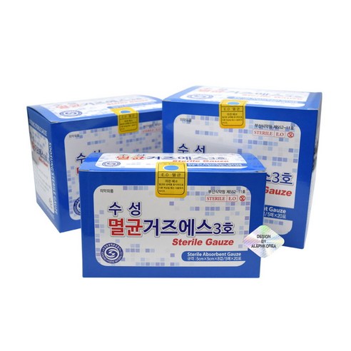 수성 멸균거즈 3호 5cm 7.5cm 10cm 접은거즈, 1개