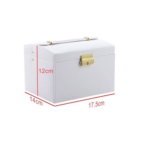 FREELIFE 대용량 가죽 보석함 고급 3단 FD-522, FREE, White-568