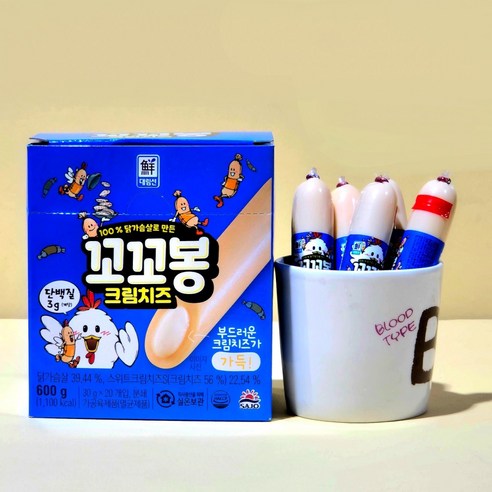 [사조대림] 꼬꼬봉 크림치즈 600g(30gX20) x2개 /닭가슴살 소시지, 4개, 600g