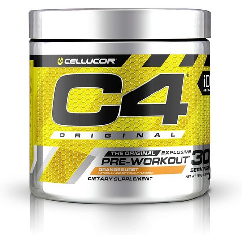 Cellucor 셀루코어 C4 오리지날 프리워크아웃 30서빙 6가지 맛 옵션, 오렌지, 1