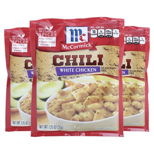 맥코믹 칠리 화이트 치킨 시즈닝 믹스, 35g, 3개
