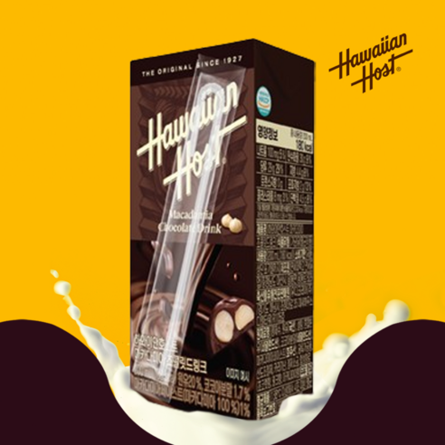 하와이안호스트 마카다미아 초콜릿 드링크 우유 (24개입), 24개, 200ml
