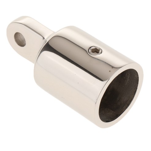 Ursmart 스테인리스 관 눈 끝 모자 Bimini 기계설비 바다 요트 22mm, 스테인레스 스틸, 실버