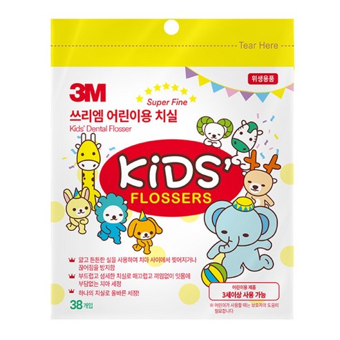 쓰리엠 키즈 치실, 38개입, 8개