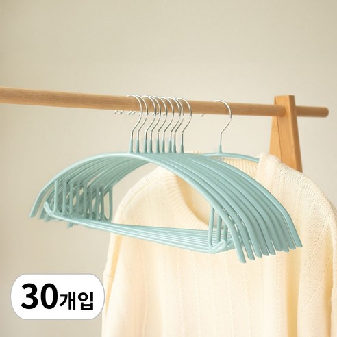 카사비바 주우재 어깨뿔방지 알루미늄 옷걸이, 스카이, 30개