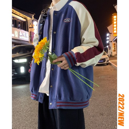 DFMEI 야구 의류 남자 패션 브랜드 봄 Ins 패션 브랜드 고급 감지 자켓 한국식 패션 디자인 감각 스포츠 자켓