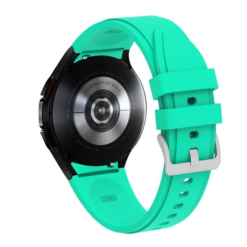 스트랩 삼성 갤럭시 시계 4 40mm 44mm smartwatch 실리콘 릿지 스포츠 correa 팔찌 갤럭시 시계 4 클래식 42mm 46mm 밴드, Light blue, Galaxy watch 4 44mm