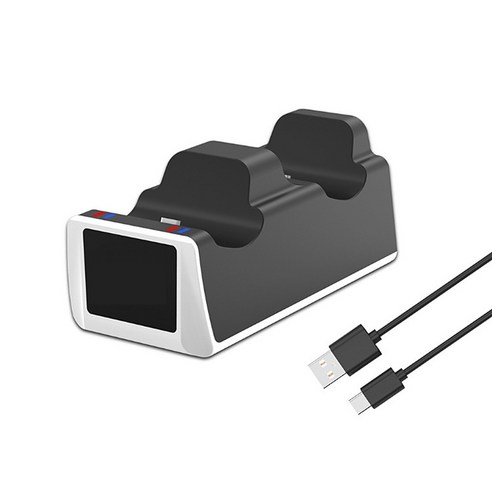 AFBEST PS5용 PS5 충전기용 듀얼 충전기 게임 패드용 액세서리-블랙, 검정