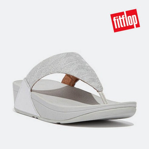 핏플랍 [공식판매처] 루루 글리츠 토포스트 쪼리 슬리퍼 SILVER