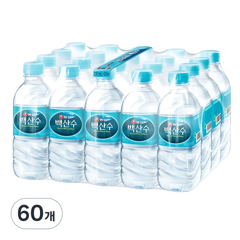 농심 백산수, 330ml, 60개