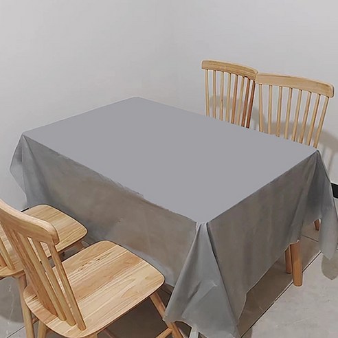 상상크루 무지 파티 테이블보, 그레이, 2개