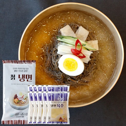 청하우 유천냉면 면사리 2.2kg (해썹 인증, 국내산) - 3개 묶음 송주불냉면무김치 12 보부식품 냉면 세트 모음 (10인분) 냉면김치 메밀 칡 비빔 얼큰이냉면 육수, 02 칡냉면 세트(10인분), 1개, 5.4kg