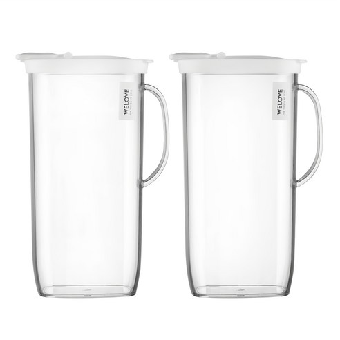 직사각 물병, 화이트, 2L, 2개