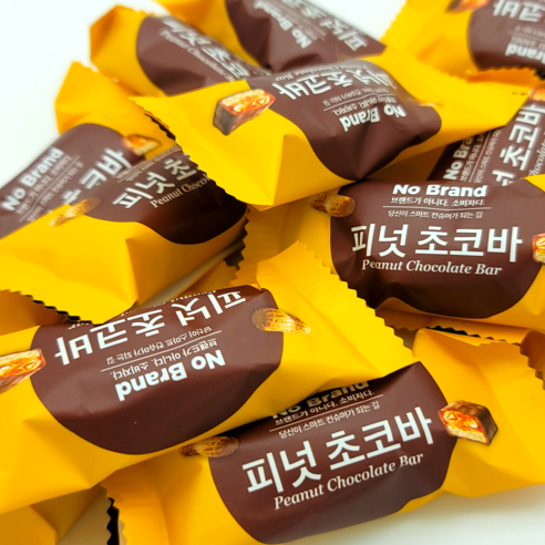 노브랜드 초코바 피넛 36개(개별포장) 대용량 낱개포장 과자 사무실 간식, 36개