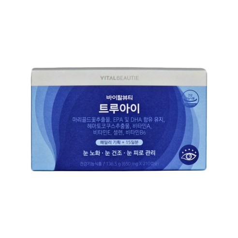 바이탈뷰티 NEW 트루아이 패밀리 (650mgx210캡슐) 105일분, 3개, 70정