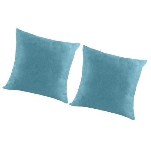 2pack 소파 던지기 베개 커버 벨벳 솔리드 컬러 베개 케이스-45x45cm, 라이트 Blue-45x45cm, 설명