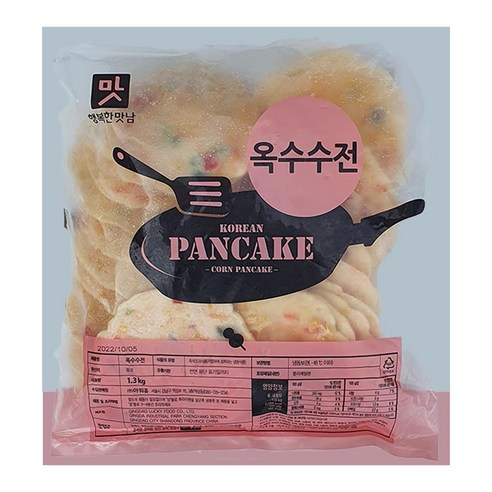 아워홈 옥수수전 1팩 부침용 1.3kg, 1개 녹두전 아워홈 옥수수전 1팩 부침용 1.3kg, 1개 녹두전