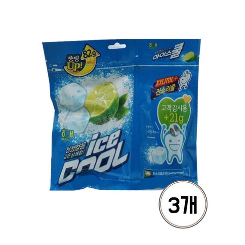 해태제과 아이스쿨껌 리필껌 츄잉껌, 103g, 5개