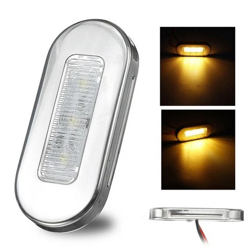 편리한 방수 요트 해양 보트 표시등 ABS 플라스틱 12V DC 3 LED 4PCs, [03] AMBER