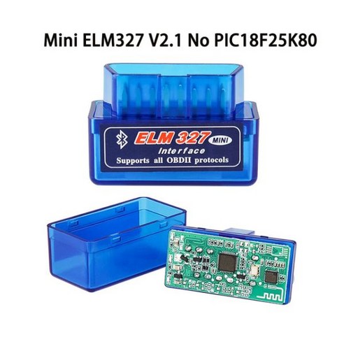 자동차 스캐너 차량 점검기 진단기 미니 ELM327 블루투스 V2.1 V1.5 OBD2 25k80 칩 진단 코드 리더 OBDII 프로토콜 용 안드로이드/PC, Mini V2.1 No 25K80