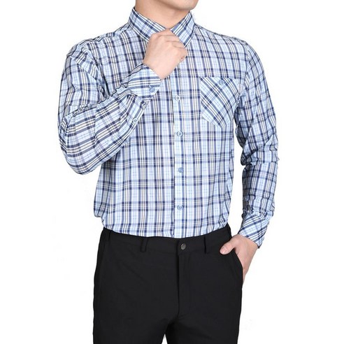 이지바이 이지바이 워크맨 남성 신축성 좋은 작업복 긴팔 남방 셔츠_춘추용 등산복 일상복(SI32LT014M)