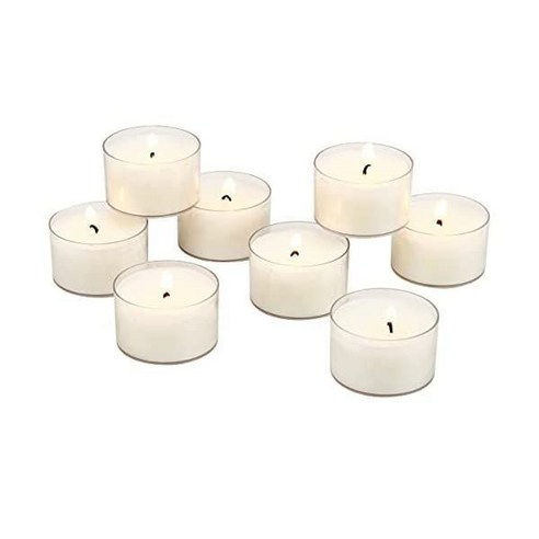Stonebriar 벌크 48 팩 무향 무연 롱 클리어 컵 티 라이트 캔들 8시간 연장 연소 시간 48카운트, 48 Pack
