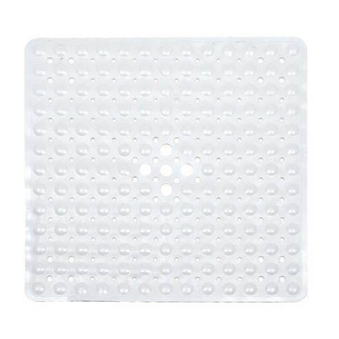 KORELAN100*40 53*53 Amazon PVC 욕실 미끄럼 방지 매트 목욕 매트 발 매트 욕실 바닥 매트, 단색 흰색, 40*100CM