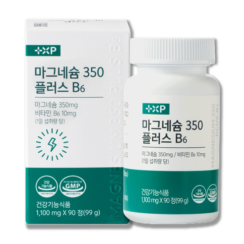 흡수잘되는 글루콘산 마그네슘 함유 마그네슘 350 B6, 1개, 90정