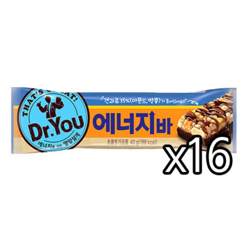 오리온 닥터유 에너지바, 160g, 4개